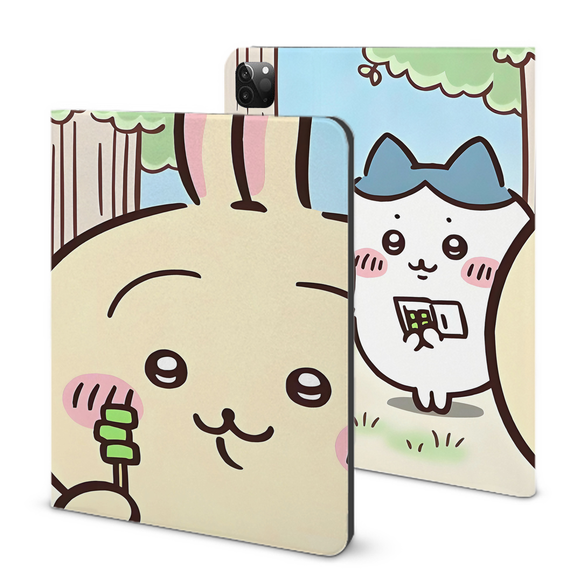 （画像用） ちいかわ Chii-kawa IPadケース ペンホルダー付き ブックスタイルデザイン